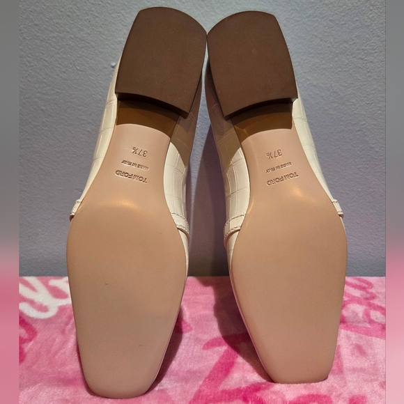 Women's Tom Ford Whitney Crocodile Chain Loafer, Size 37.5 NWOB - Picture 8 of 11